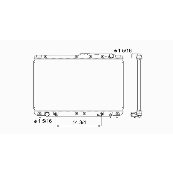 TYC Engine Coolant Radiator 1746