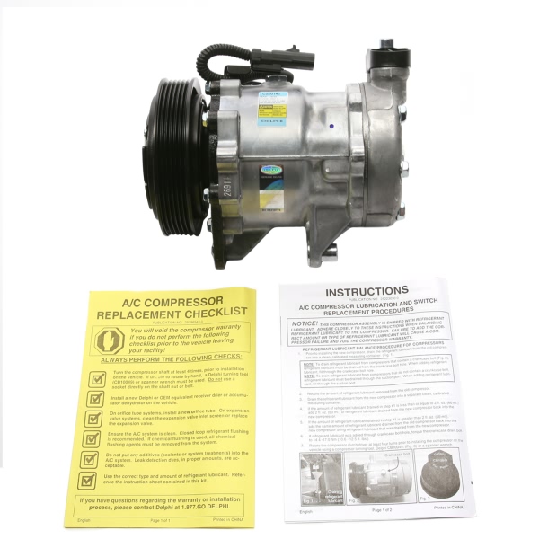 Delphi A C Compressor With Clutch CS20145