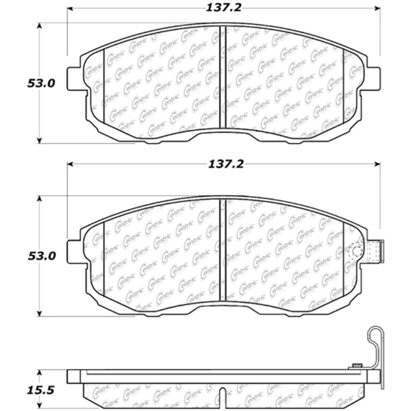 Centric Posi Quiet™ Ceramic Front Disc Brake Pads 105.08152