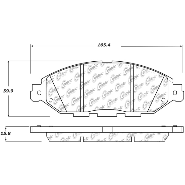 Centric Premium Ceramic Front Disc Brake Pads 301.16490