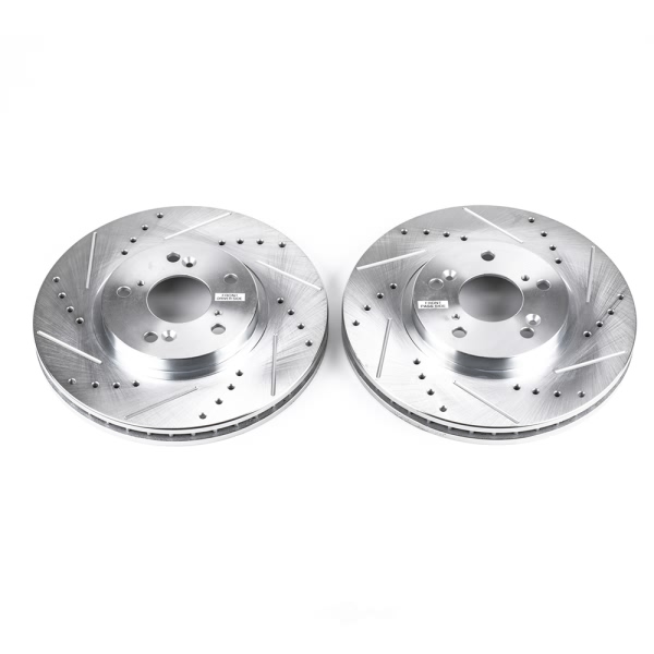 Power Stop PowerStop Evolution Performance Drilled, Slotted& Plated Brake Rotor Pair JBR923XPR