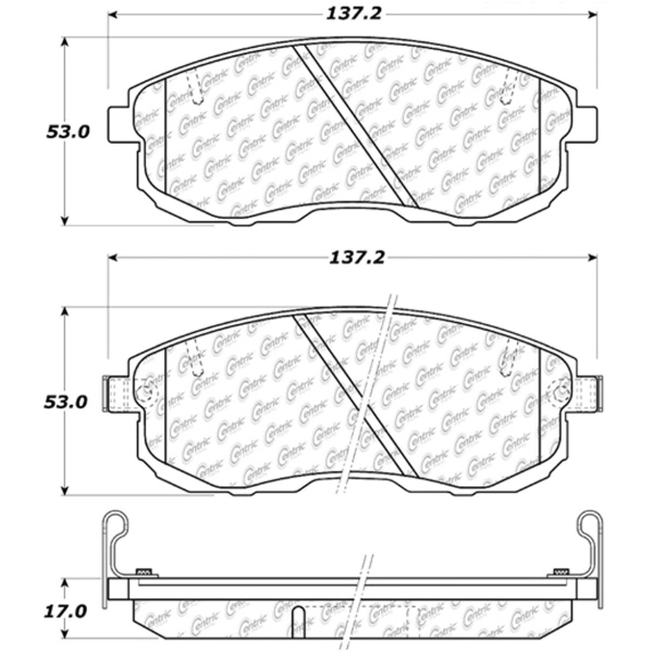 Centric Posi Quiet™ Ceramic Front Disc Brake Pads 105.06530