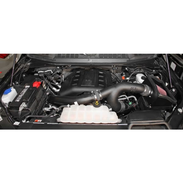 K&N 57 Series FIPK Generation II High-Density Polyethylene Black Cold Air Intake System with Red Filter and Intake Pipe 57-2592