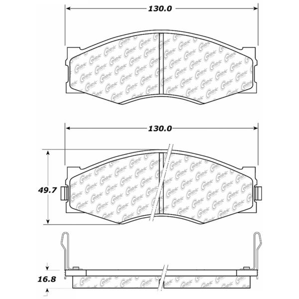 Centric Posi Quiet™ Ceramic Front Disc Brake Pads 105.02660