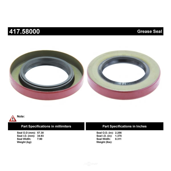 Centric Premium™ Axle Shaft Seal 417.58000