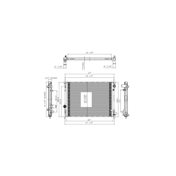 TYC Engine Coolant Radiator 13157