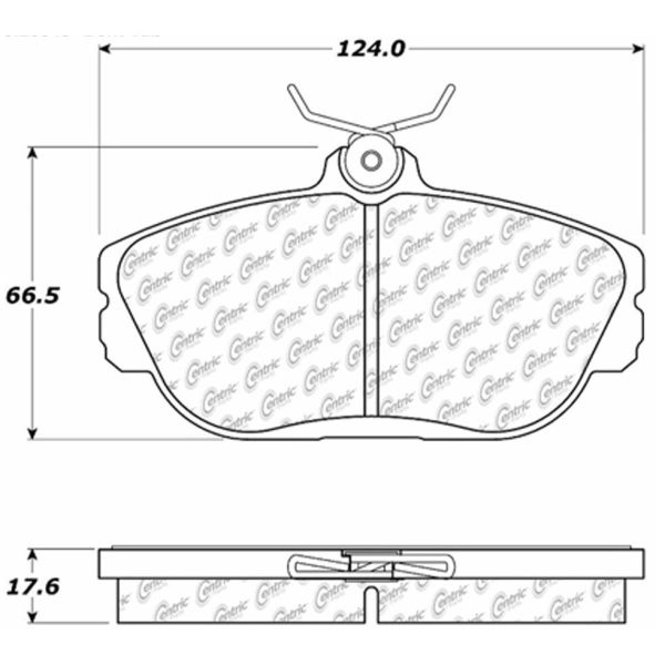 Centric Premium Ceramic Front Disc Brake Pads 301.06010