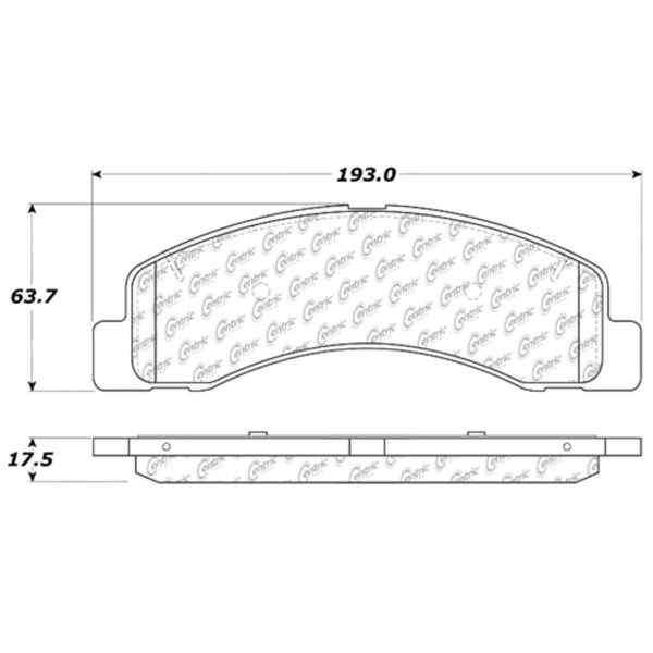 Centric Posi Quiet™ Semi-Metallic Front Disc Brake Pads 104.07560