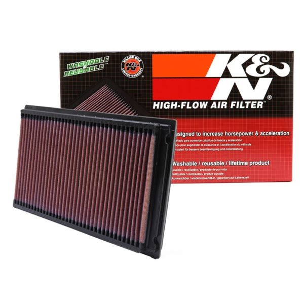 K&N 33 Series Panel Red Air Filter （11" L x 6.563" W x 1.125" H) 33-2031-2