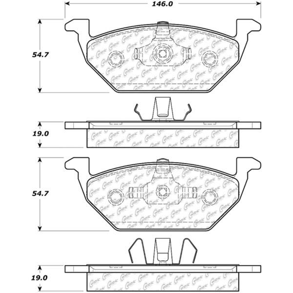 Centric Posi Quiet™ Ceramic Front Disc Brake Pads 105.07680