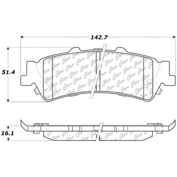 Centric Posi Quiet™ Ceramic Rear Disc Brake Pads 105.07920