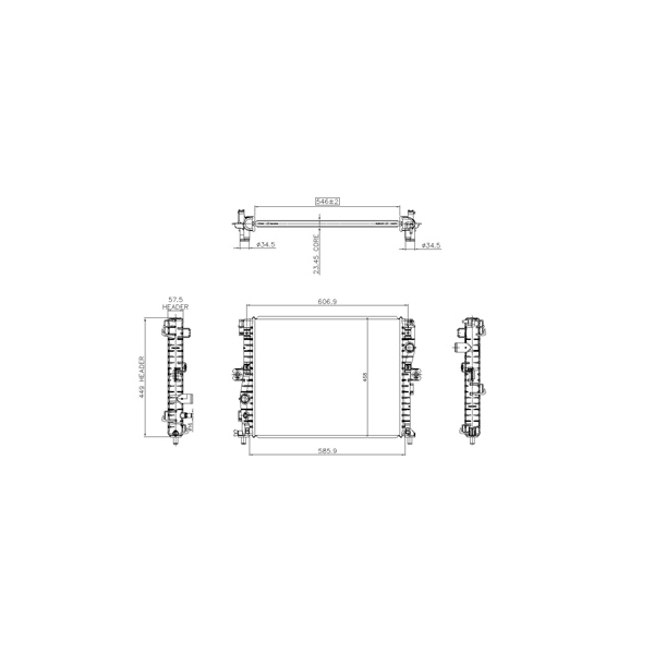 TYC Engine Coolant Radiator 13462