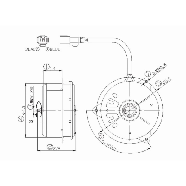 TYC Passenger Side Engine Cooling Fan Motor 631130