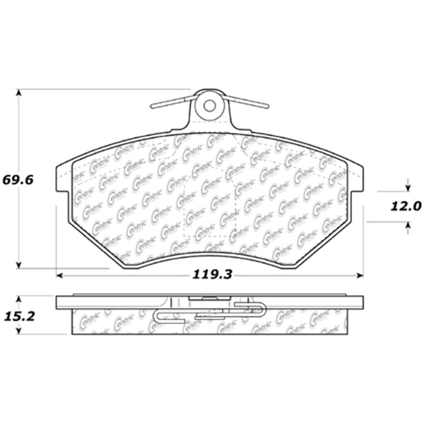 Centric Premium Ceramic Front Disc Brake Pads 301.06960