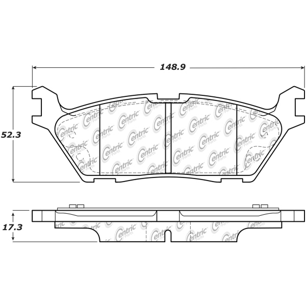 Centric Posi Quiet™ Ceramic Rear Disc Brake Pads 105.17900