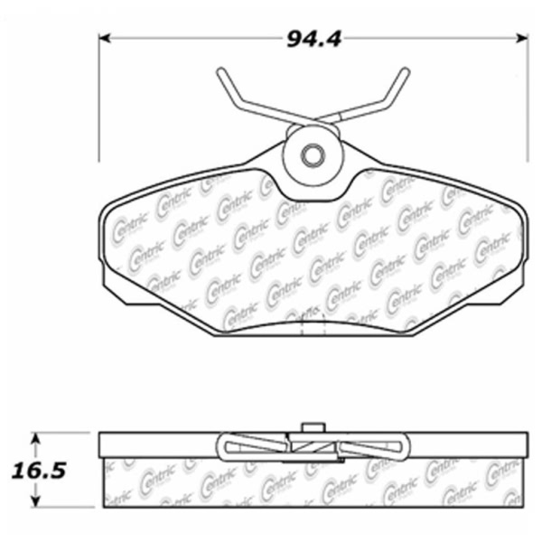 Centric Posi Quiet™ Ceramic Rear Disc Brake Pads 105.06100