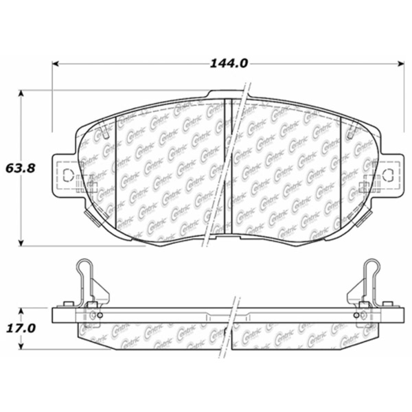 Centric Posi Quiet™ Extended Wear Semi-Metallic Front Disc Brake Pads 106.06190