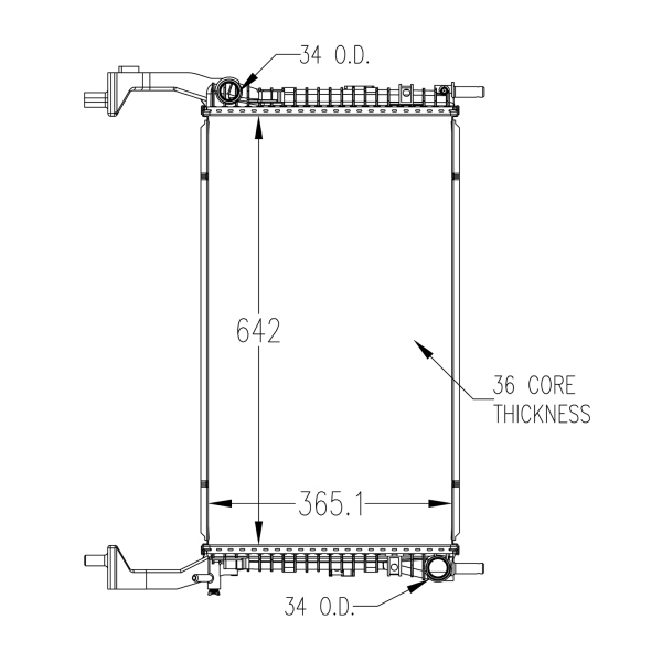 TYC Engine Coolant Radiator 13489