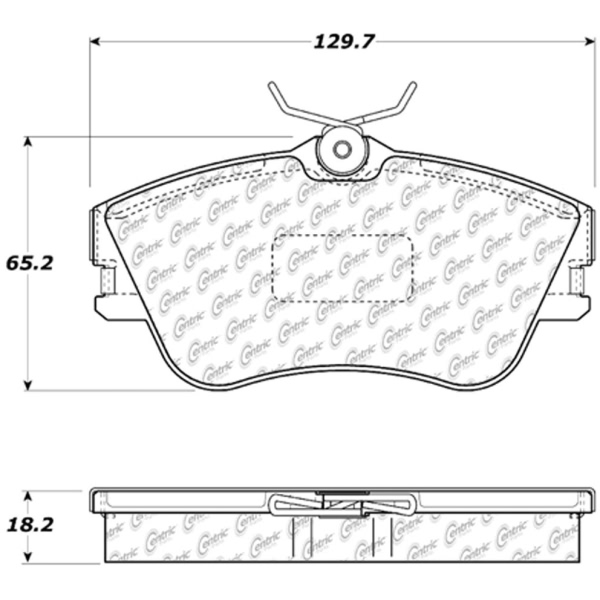 Centric Posi Quiet™ Semi-Metallic Front Disc Brake Pads 104.06380