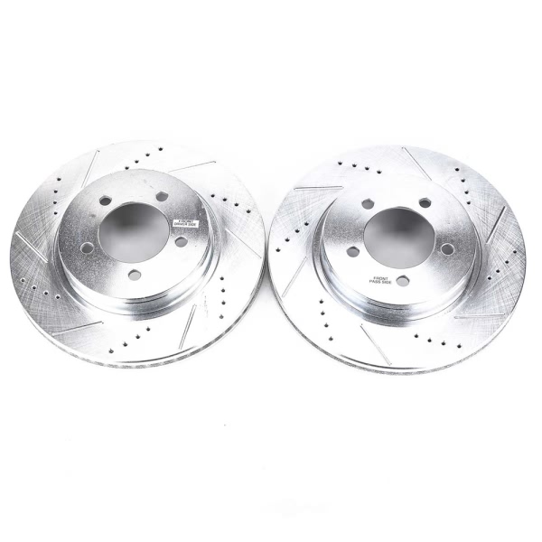 Power Stop PowerStop Evolution Performance Drilled, Slotted& Plated Brake Rotor Pair AR8589XPR