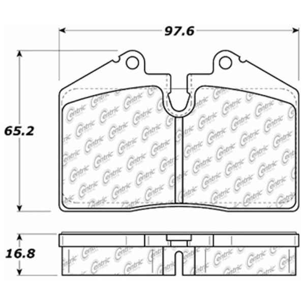 Centric Posi Quiet™ Extended Wear Semi-Metallic Rear Disc Brake Pads 106.06080