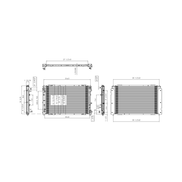 TYC Engine Coolant Radiator 13067