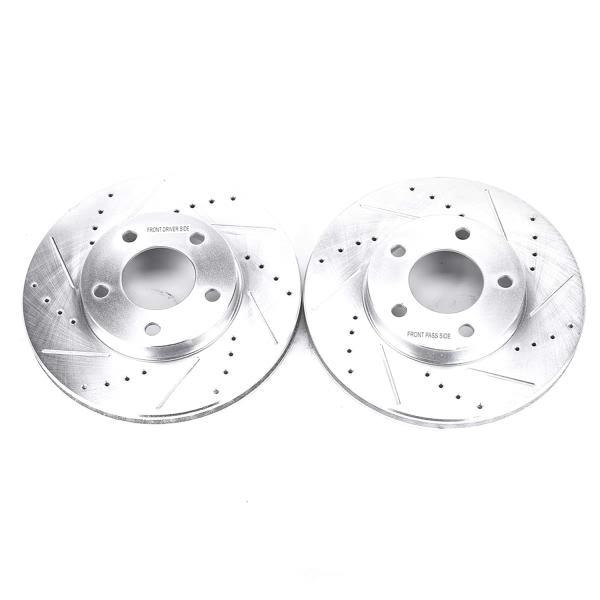 Power Stop PowerStop Evolution Performance Drilled, Slotted& Plated Brake Rotor Pair AR8588XPR