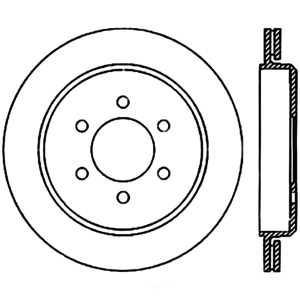 Centric Premium Vented Rear Brake Rotor 125.65095