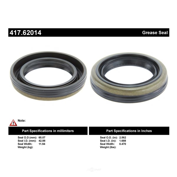Centric Premium™ Axle Shaft Seal 417.62014
