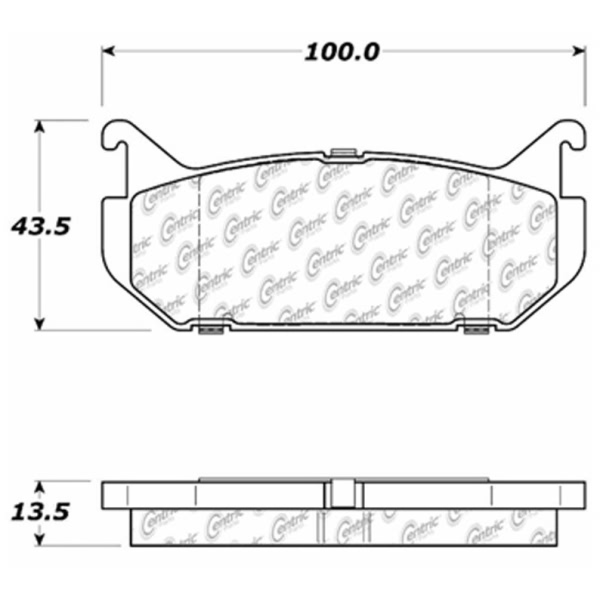 Centric Posi Quiet™ Ceramic Rear Disc Brake Pads 105.05840