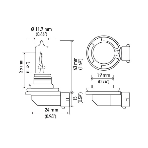 Hella H9 Design Series Halogen Light Bulb H71070792