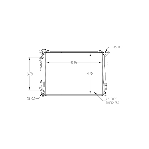 TYC Engine Coolant Radiator 2832