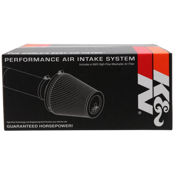 K&N 57 Series FIPK Generation II High-Density Polyethylene Black Cold Air Intake System with Red Filter and Intake Pipe 57-9036