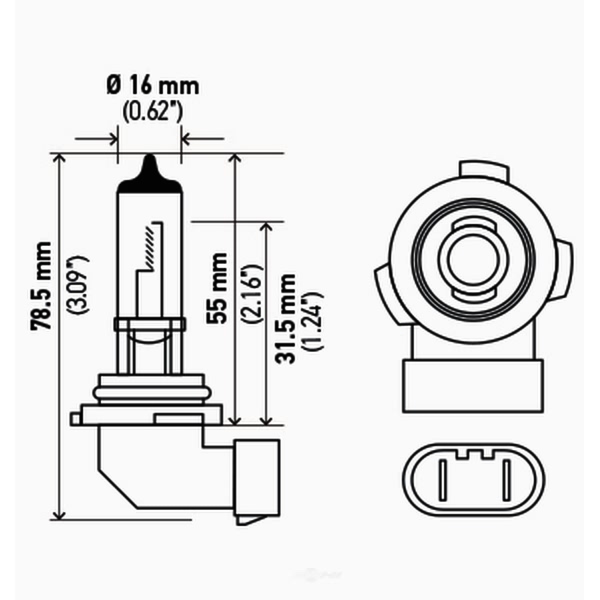 Hella H10Sb Standard Series Halogen Light Bulb H10SB