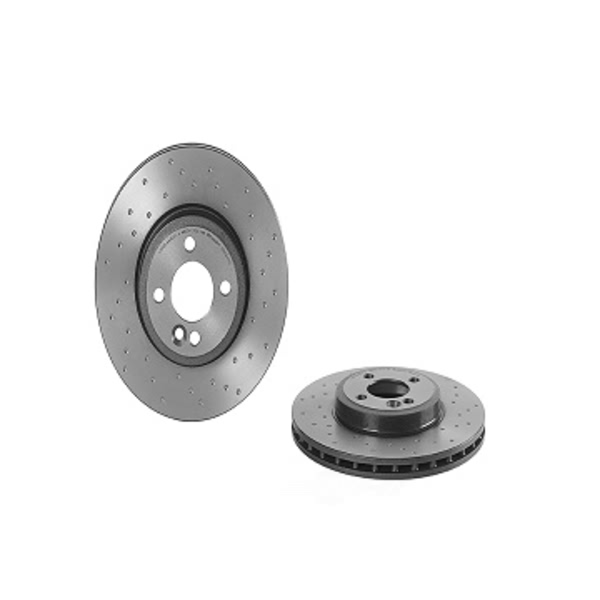 brembo Premium Xtra Cross Drilled UV Coated 1-Piece Front Brake Rotors 09.A047.3X
