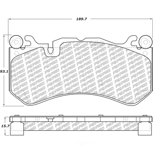 Centric Posi Quiet Pro™ Semi-Metallic Front Disc Brake Pads 500.12910