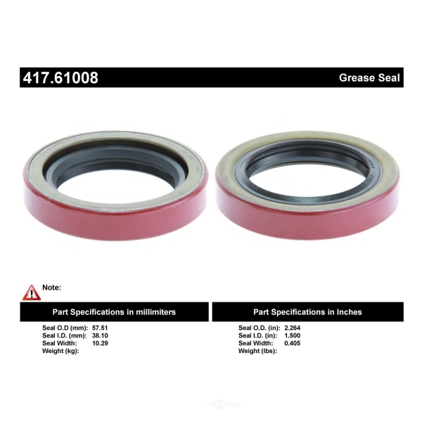 Centric Premium™ Axle Shaft Seal 417.61008