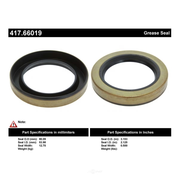 Centric Premium™ Front Inner Wheel Seal 417.66019