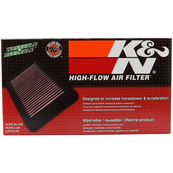 K&N 33 Series Panel Red Air Filter （13.438" L x 5.313" W x 1.188" H) 33-2865