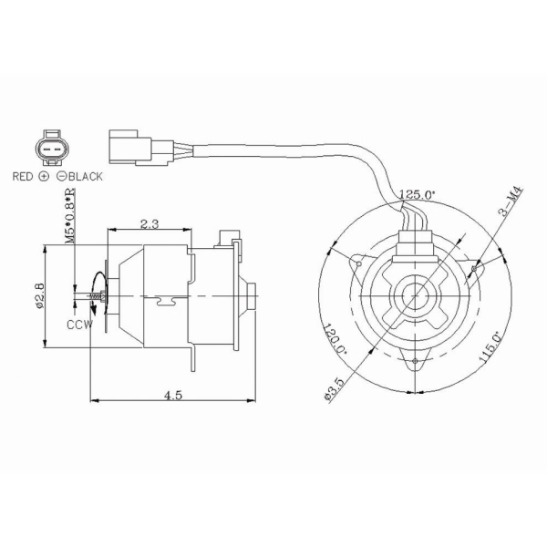 TYC Passenger Side Engine Cooling Fan Motor 630310