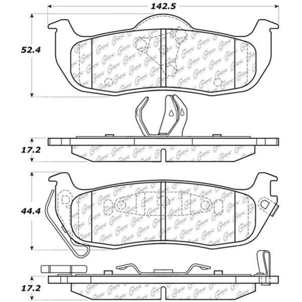 Centric Premium Ceramic Rear Disc Brake Pads 301.10410