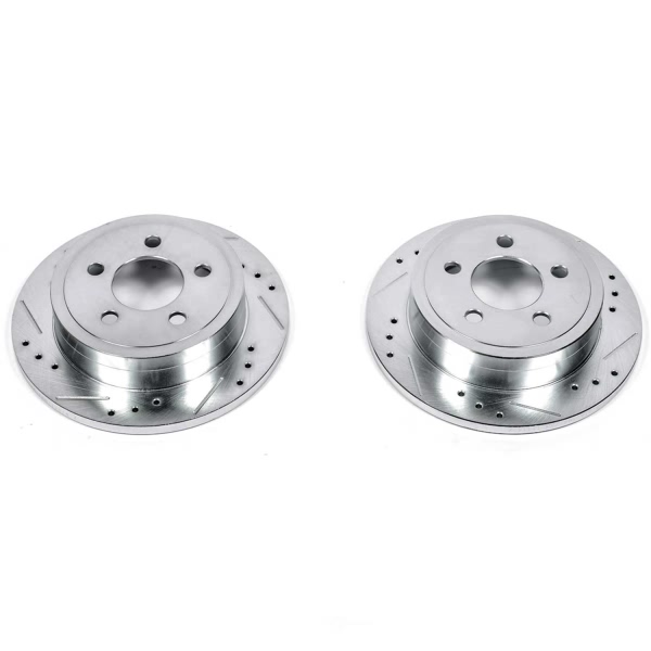 Power Stop PowerStop Evolution Performance Drilled, Slotted& Plated Brake Rotor Pair AR8768XPR