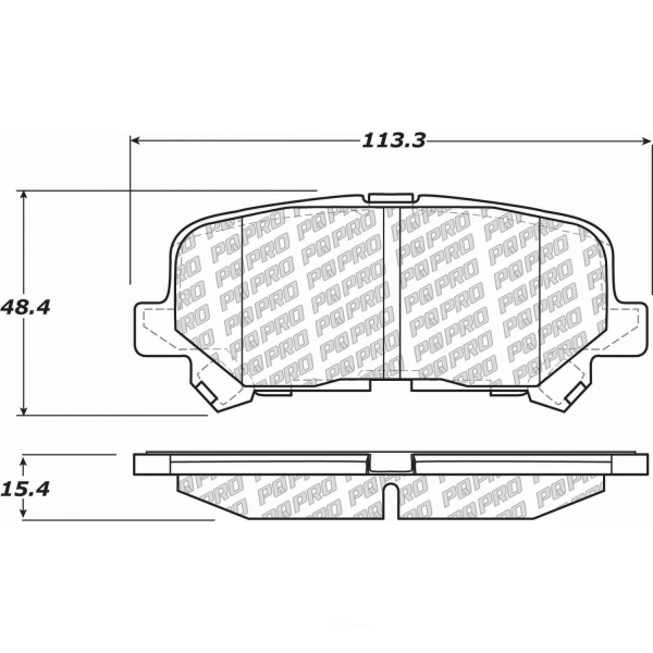 Centric Posi Quiet Pro™ Ceramic Rear Disc Brake Pads 500.12810