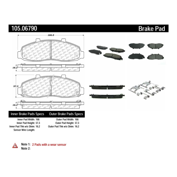 Centric Posi Quiet™ Ceramic Front Disc Brake Pads 105.06790