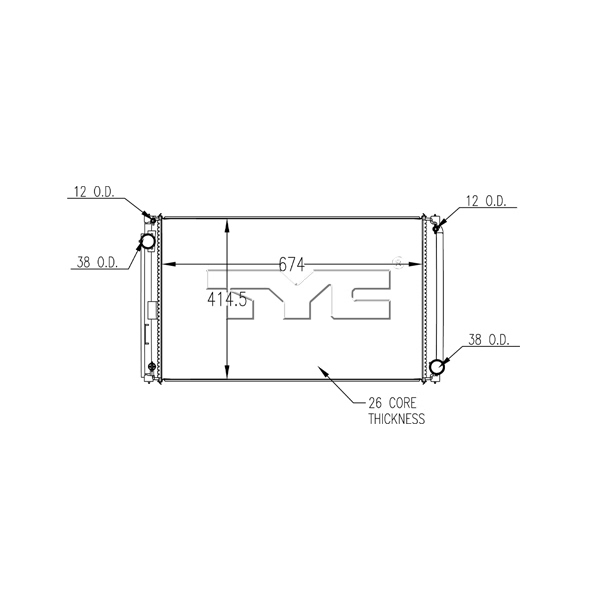 TYC Engine Coolant Radiator 13515