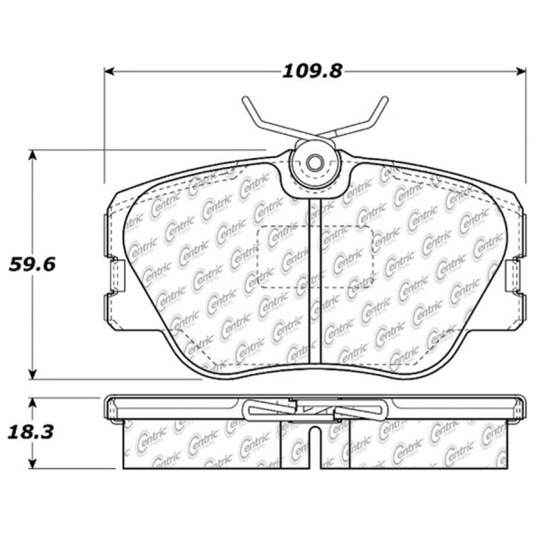 Centric Posi Quiet™ Ceramic Front Disc Brake Pads 105.04230