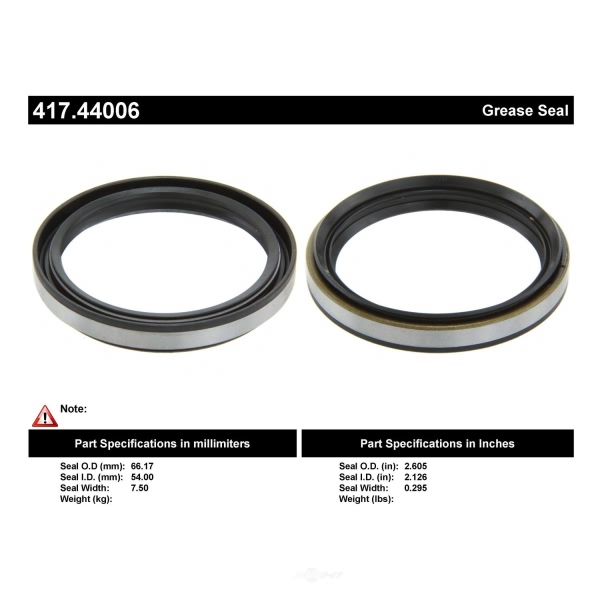 Centric Premium™ Front Outer Wheel Seal 417.44006