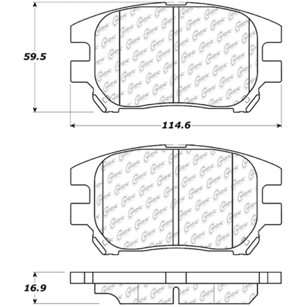 Centric Premium Ceramic Front Disc Brake Pads 301.09300