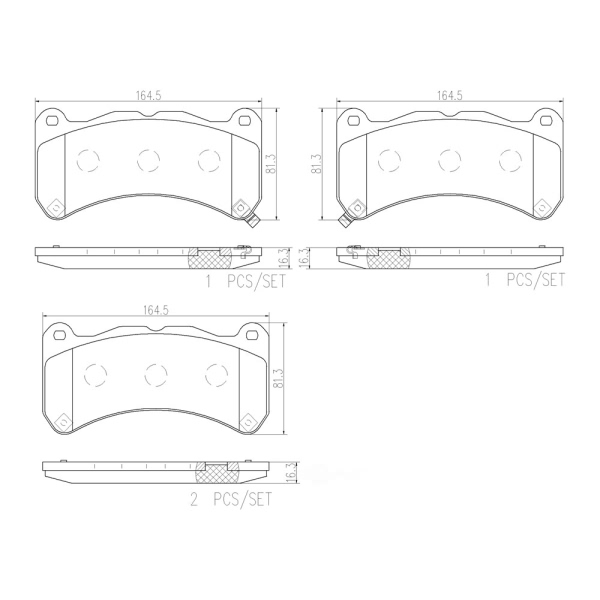 brembo Premium Ceramic Front Disc Brake Pads P83146N