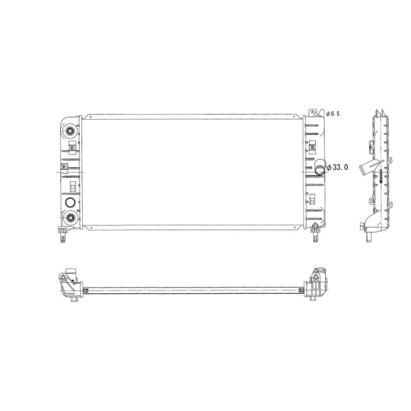 TYC Engine Coolant Radiator 2837